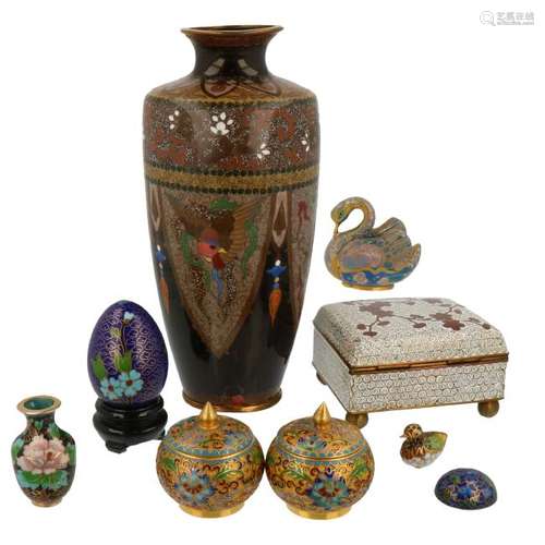 (8x) Lot cloisonné.