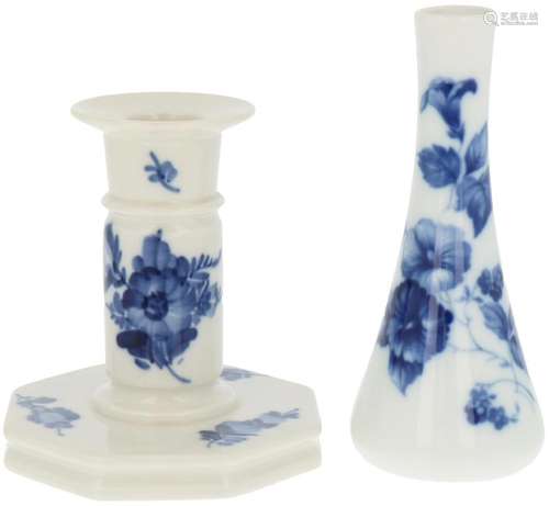 Vase and candlestick.