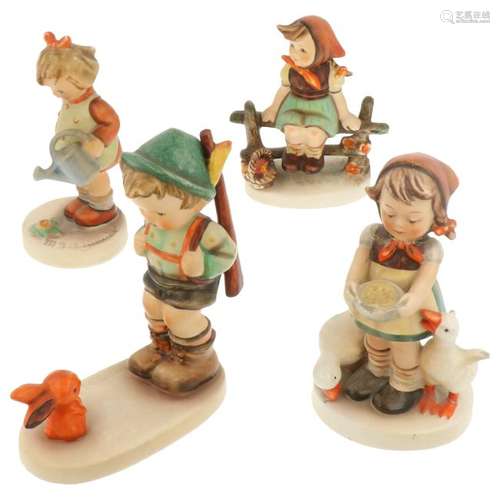 (4x) Piece lot of Hummel figurines.