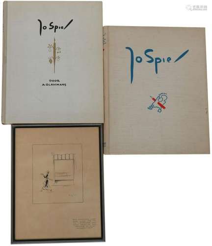 Jo Spier, (1900 - 1883), a multiple and two books.