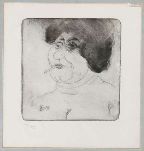 Etching after Otto Dix (1891 - 1969).