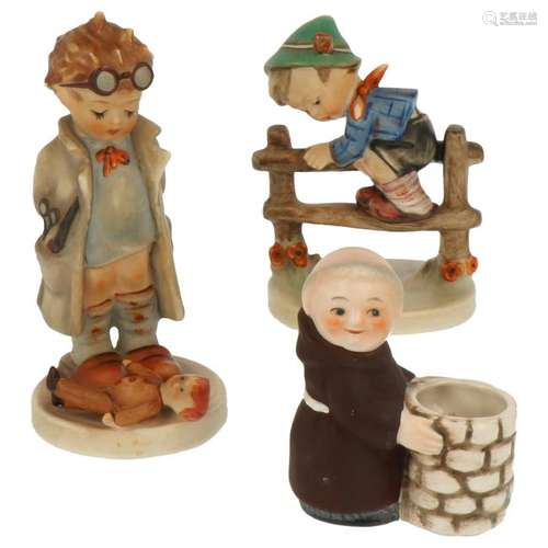 (3x) Piece lot of Hummel figurines.