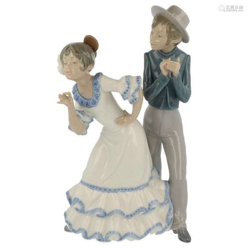 Singing couple figurine