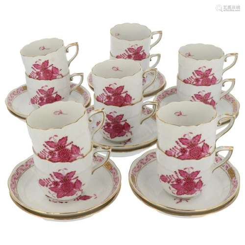 (12x) Cups and saucers.