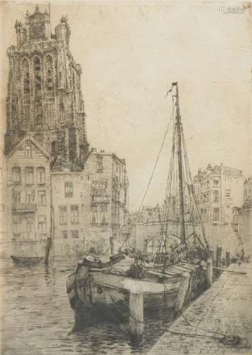 Romain Malfliet (1910 - 2006), etching