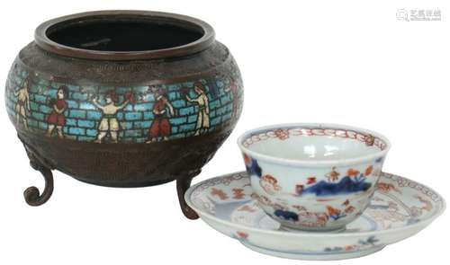 Incense burner with cup & saucer.