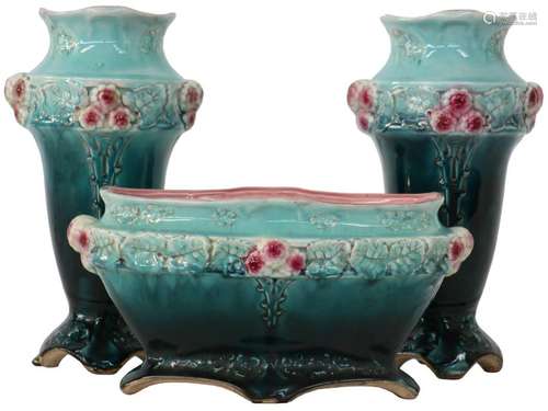 (2 + 1) Vases and Jardiniere.