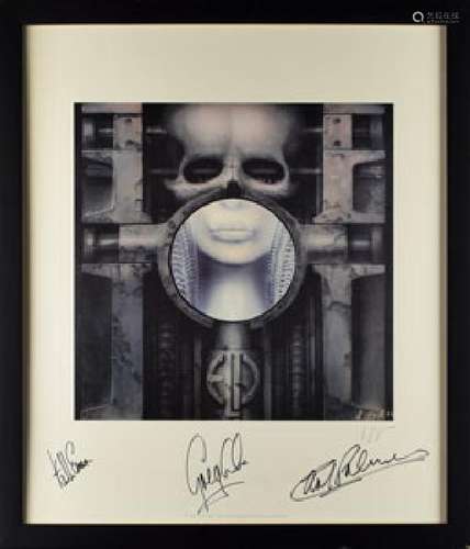 Emerson, Lake & Palmer Signed Lithograph by H. R. Giger