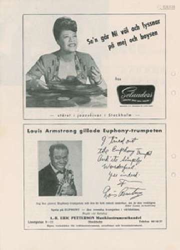 Jazz at the Philharmonic Signed Program