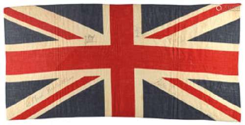 Led Zeppelin Signed 'Union Jack' Flag