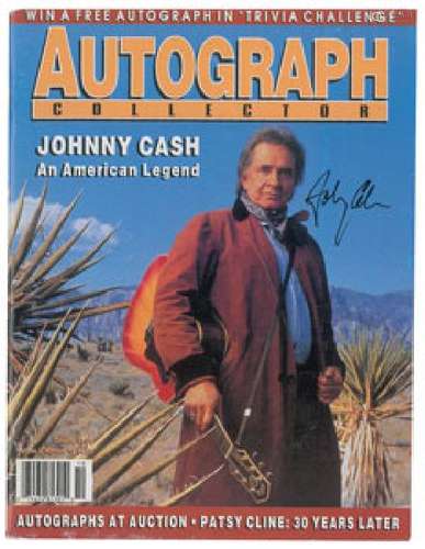 Johnny Cash Signed Autograph Collector Magazine