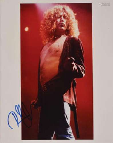 Robert Plant Signed Photograph and Tour Program