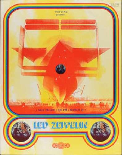 Led Zeppelin 1970 Salt Palace Poster