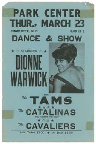 Dionne Warwick Charlotte Handbill