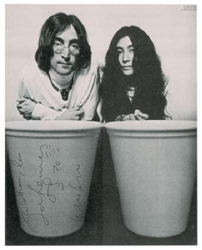 John Lennon and Yoko Ono Signed Photograph