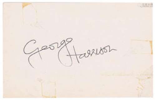 George Harrison Signed Photo Postcard