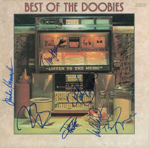 Doobie Brothers Signed Album and Oversized Photo