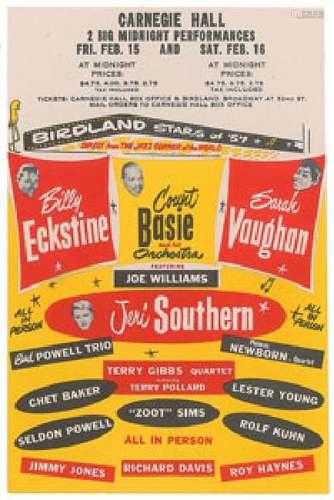 Birdland Stars of 1957 Handbill