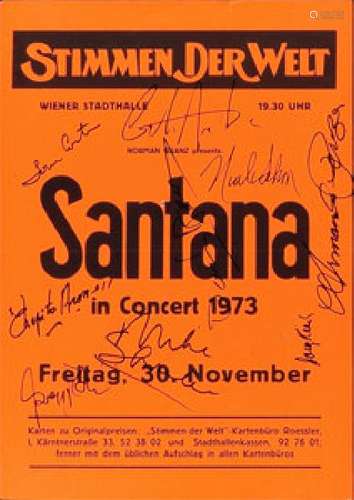 Santana Signed Handbill