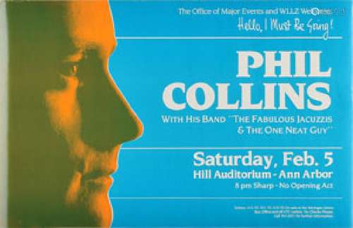 Phil Collins 1983 Ann Arbor Concert Poster