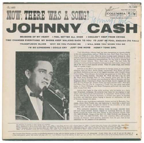 Johnny Cash Signed Now, There Was a Song! Album