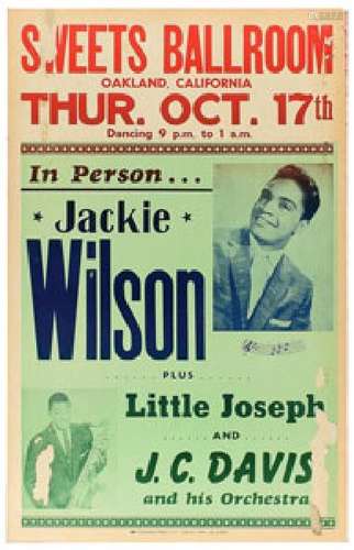 Jackie Wilson Sweets Ballroom Poster