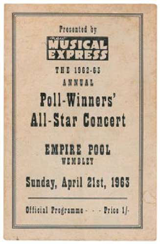Beatles 1963 New Musical Express Program