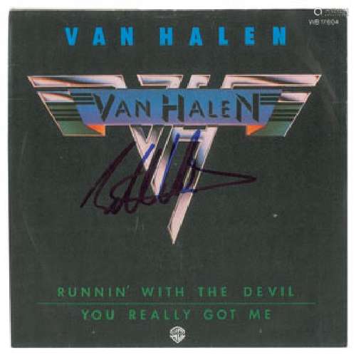 Eddie Van Halen Signed 45 RPM Record