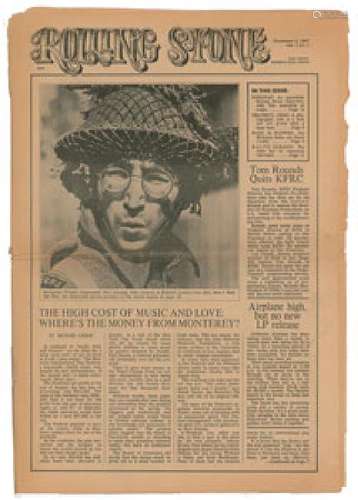 Ralph Gleason's First Issue of Rolling Stone Magazine