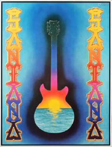 Carlos Santana Signed Poster