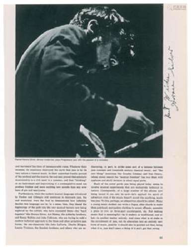 Horace Silver Signed Photograph