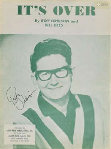 Roy Orbison Signed Sheet Music