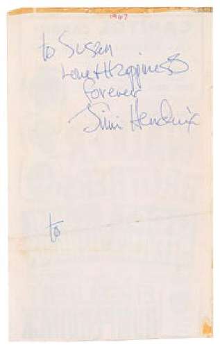 Jimi Hendrix Signed 1967 Handbill From His First Tour