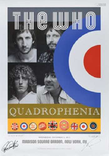 The Who 2012 Signed Quadrophenia Tour Poster