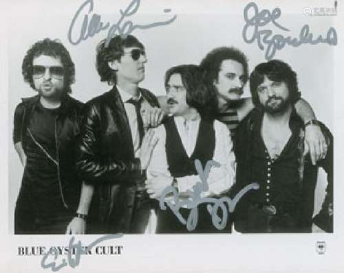 Blue Oyster Cult Signed Photograph