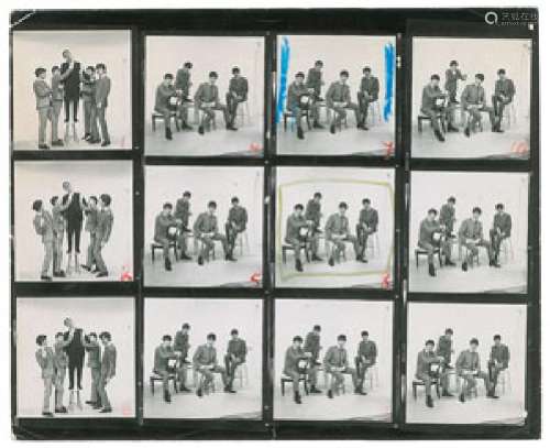 Beatles Pair of Dezo Hoffman Contact Sheets