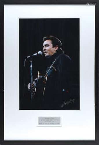 Johnny Cash Photo Signed by George Kalinsky