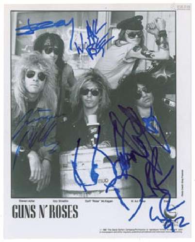 Guns N' Roses Signed Photograph