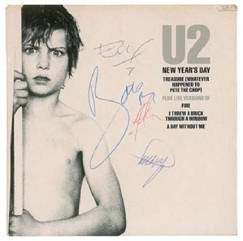 U2 Signed 45 RPM Record