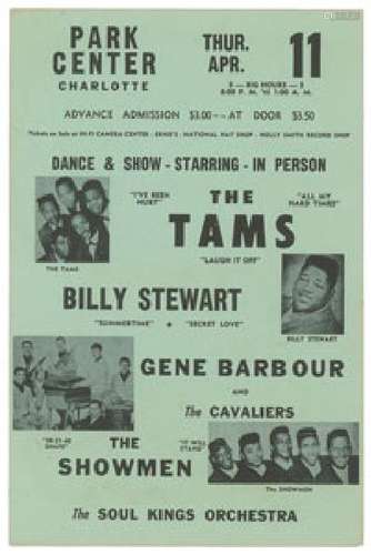 The Tams Charlotte Handbill