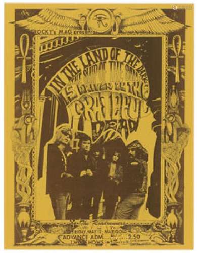 Grateful Dead 1967 Fresno Handbill