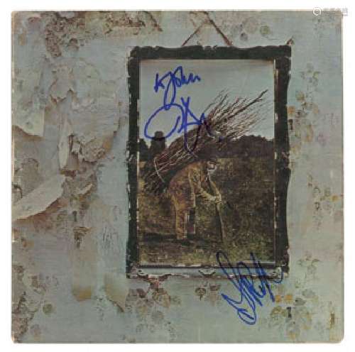 Robert Plant and John Paul Jones Signed Album