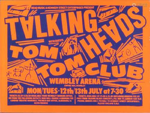 Talking Heads 1982 Wembley Arena Poster