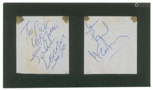 John Lennon and Paul McCartney Signatures