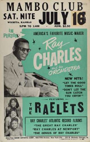 Ray Charles 1960 Wichita Poster