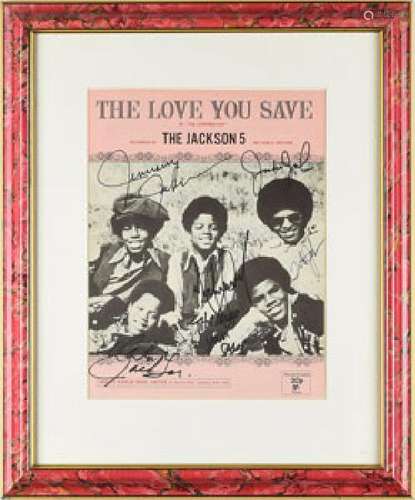 Jackson 5 Signed Sheet Music