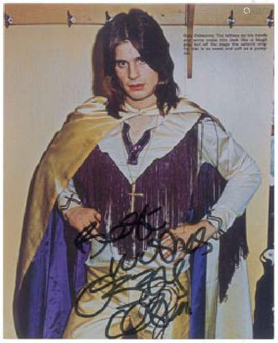 Ozzy Osbourne Signed Photograph