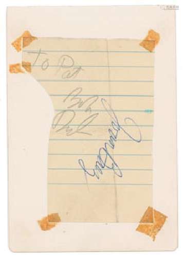 Bob Dylan and Joan Baez Signatures