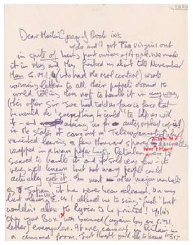 John Lennon Autograph Letter Signed