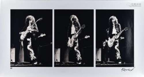 Jimmy Page Oversized Photograph by Robert Knight